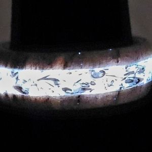Handmade Hackberry wood glow ring